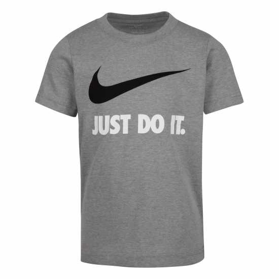 Nike Short Sleeve Tee Infants Тъмно сиво/Бяло 