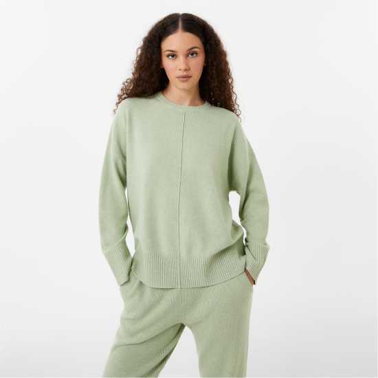 Блуза С Обло Деколте Jack Wills Knit Crew Neck Jumper Лорел зелено Дамски пуловери и жилетки