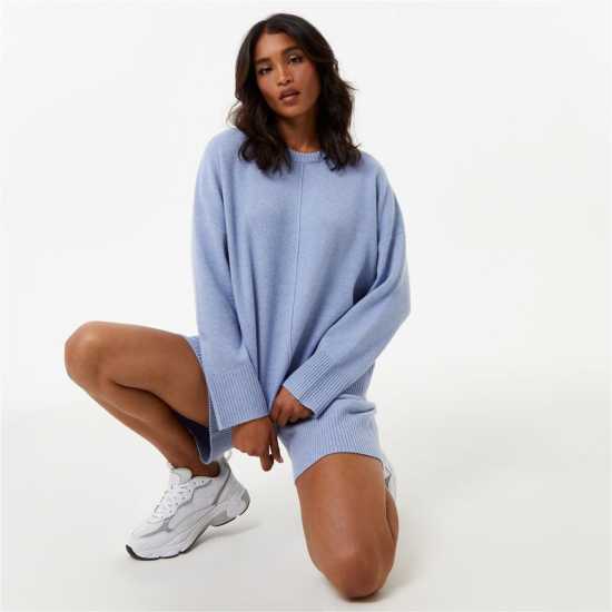 Блуза С Обло Деколте Jack Wills Knit Crew Neck Jumper Меко синьо Дамски пуловери и жилетки