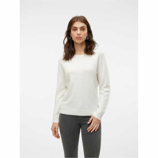 Vero Moda Плетен Пуловер Knitted Pullover Снежана Бяла 