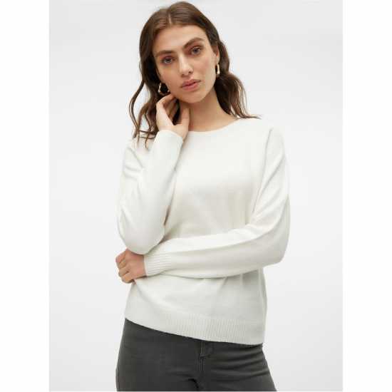 Vero Moda Плетен Пуловер Knitted Pullover Снежана Бяла 