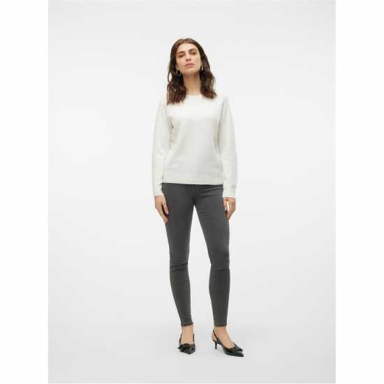 Vero Moda Плетен Пуловер Knitted Pullover Снежана Бяла 