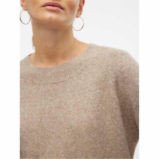 Vero Moda Плетен Пуловер Knitted Pullover Сепия Тон 