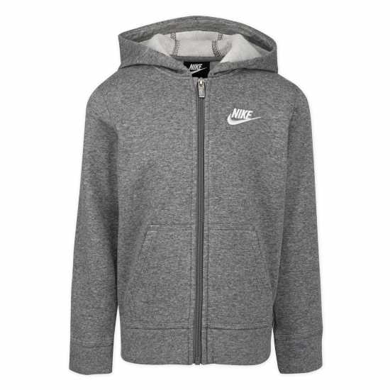 Nike Суитшърт С Цип Момченца Nbr Full Zip Hoody Infant Boys Carbon Htr Детски суитчъри и блузи с качулки