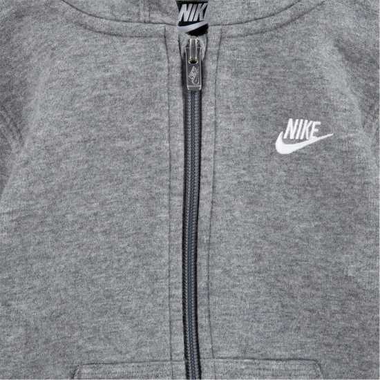 Nike Суитшърт С Цип Момченца Nbr Full Zip Hoody Infant Boys Carbon Htr Детски суитчъри и блузи с качулки