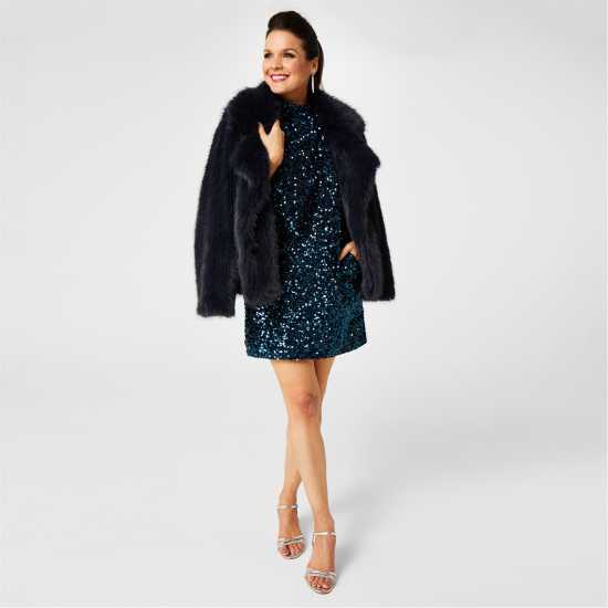 Biba Яке Изкуствена Кожа X Tess Daly Faux Fur Jacket  