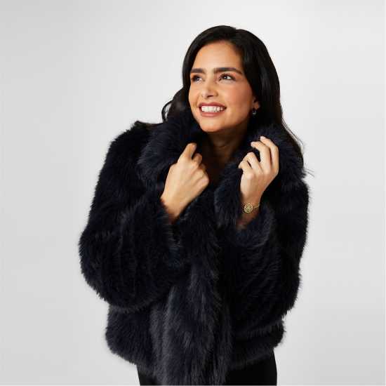 Biba Яке Изкуствена Кожа X Tess Daly Faux Fur Jacket  