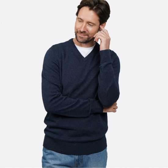 Howick Arlington V Neck Jumper Индиго 