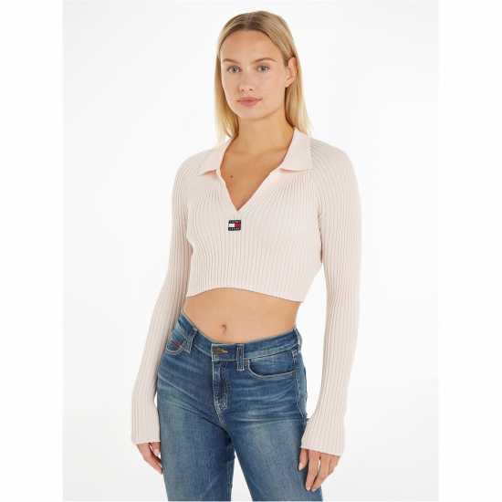 Tommy Jeans Tjw Xs Badge Rib Collar Sweater  