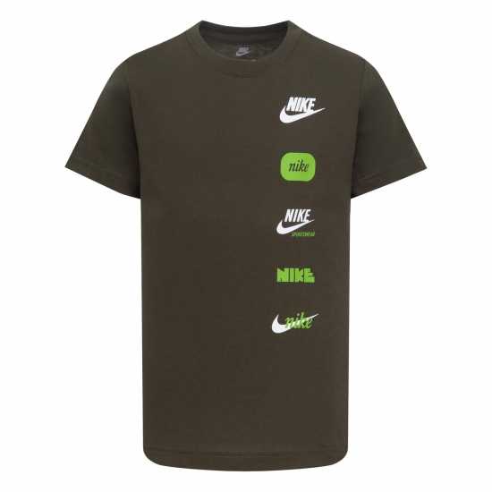 Nike Club+ Badge Tee Infants Кафяво карго Детски тениски и фланелки