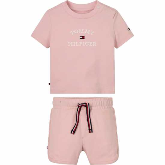 Tommy Hilfiger Tommy Tee Shrt Set In42 Весело розово 