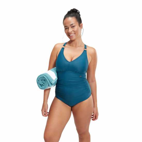 Speedo Womens Shaping V Neck 1 Piece (+)  Дамски бански