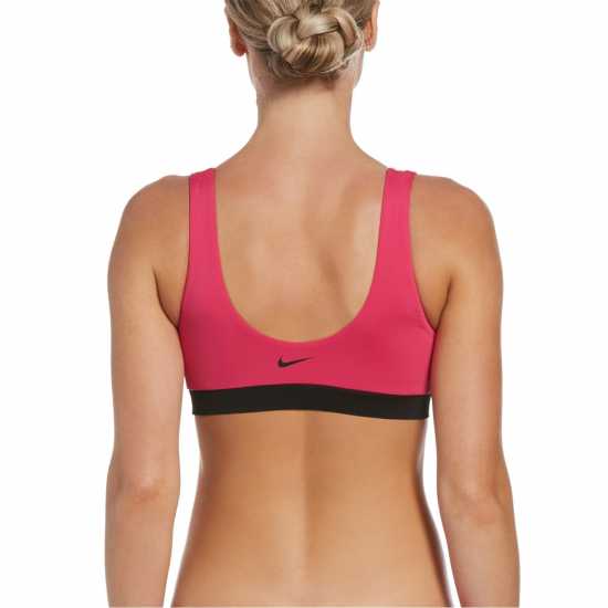 Nike Multi Logo Bikini Top Womens Pink Prime Дамски бански