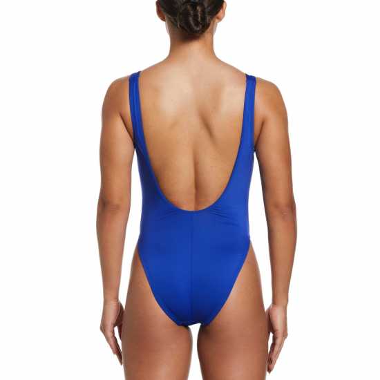 Nike Sneakerkini U-Back One-Piece Swimsuit Womens Racer Blue Дамски бански