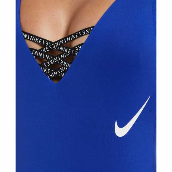 Nike Sneakerkini U-Back One-Piece Swimsuit Womens Racer Blue Дамски бански