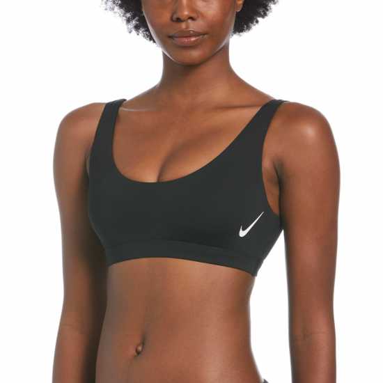 Nike Swim Sneakerkini Scoop Neck Bikini Top Womens Черно Дамски бански