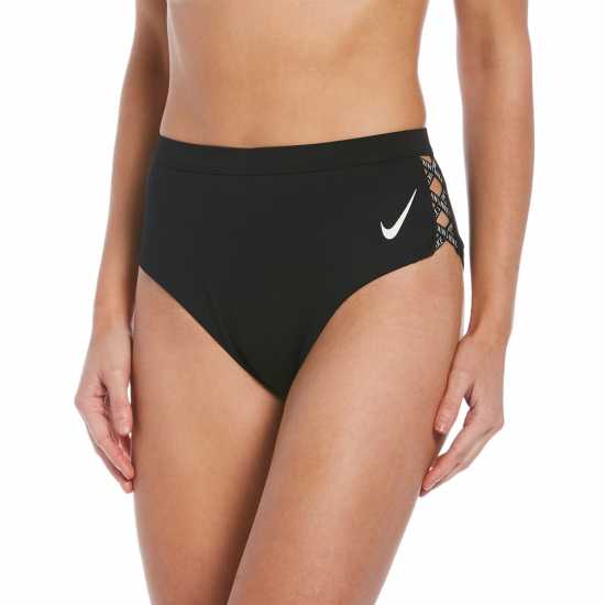 Nike Swim Sneakerkini High Waist Cheeky Bottom Черно Дамски бански