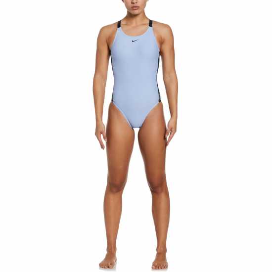 Nike Fusion Logo Tape Fastback Swimsuit Womens  Дамски бански