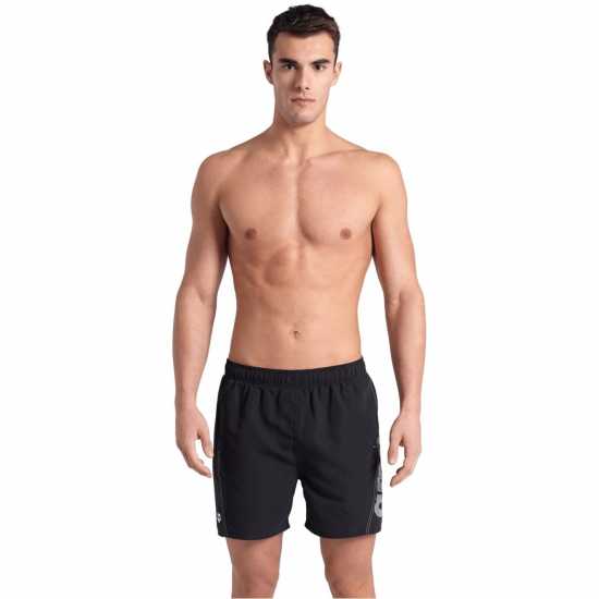 Мъжки Плувни Шорти Arena Fundamentals Logo Swim Shorts Mens Черно Бяло Мъжки къси панталони