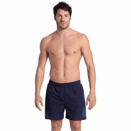 Мъжки Плувни Шорти Arena Fundamentals Logo Swim Shorts Mens Тъмносиньо Тюркоаз Мъжки къси панталони