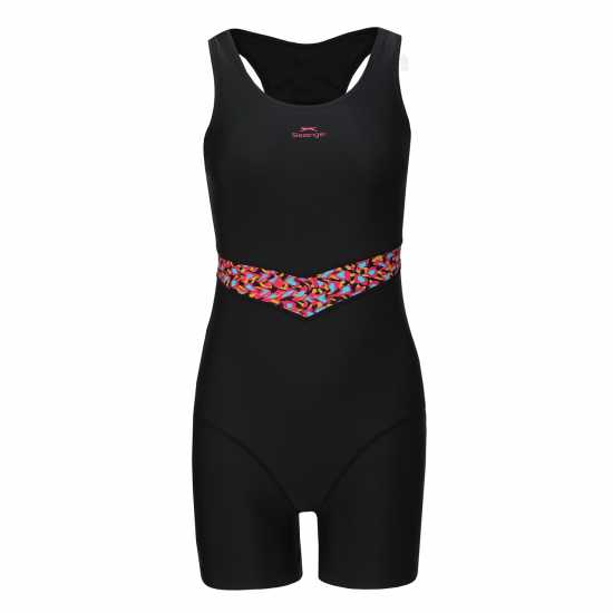 Slazenger Boy Legsuit Womens Черно/Фуксия Дамски бански