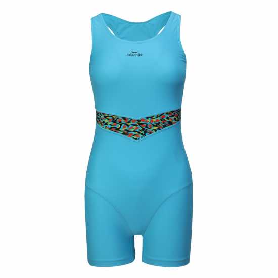 Slazenger Boy Legsuit Womens Син/Черен Дамски бански