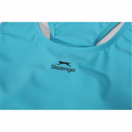 Slazenger Splice Racerback Swimsuit Womens Син/Черен Дамски бански