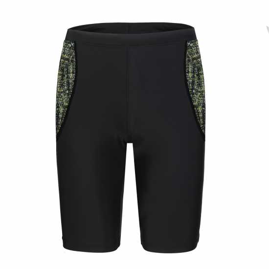 Slazenger Мъжки Плувен Клин Splice Swim Jammers Mens Черно/Зелено Мъжки плувни шорти и клинове