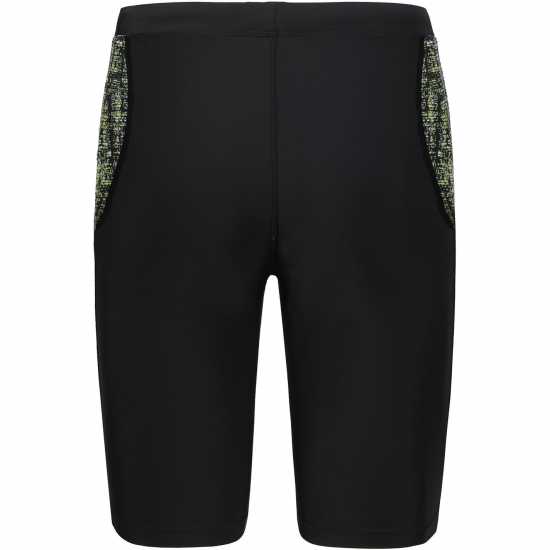 Slazenger Мъжки Плувен Клин Splice Swim Jammers Mens Черно/Зелено Мъжки плувни шорти и клинове