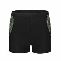 Slazenger Splice Boxer Mens Черно/Зелено Мъжки плувни шорти и клинове