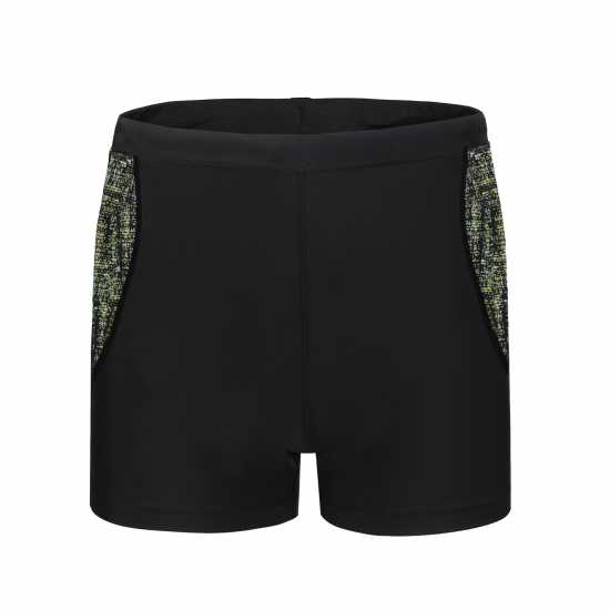 Slazenger Splice Boxer Mens Черно/Зелено Мъжки плувни шорти и клинове