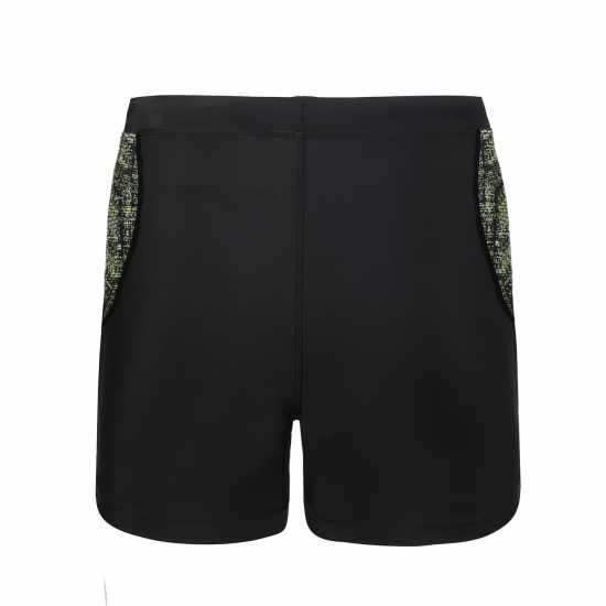 Slazenger Splice Boxer Mens Черно/Зелено Мъжки плувни шорти и клинове