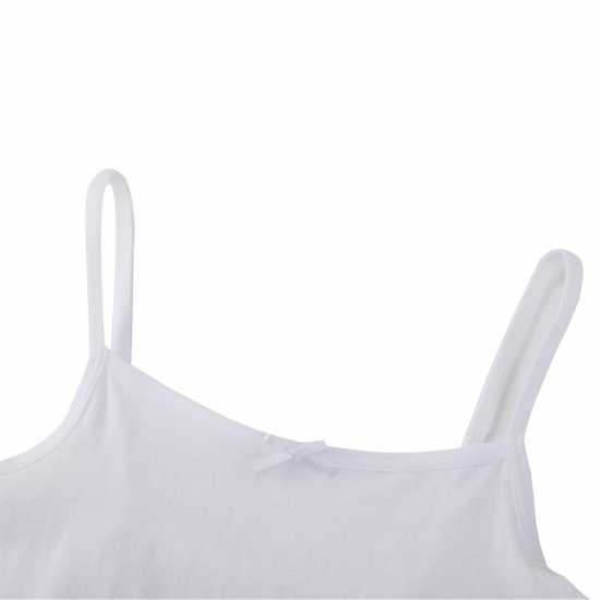 Be You Girls Pack Of 5 Basic Cami Vest White  Детски потници