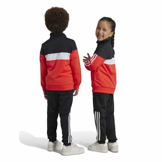 Adidas Tiberio 3-Stripes Colorblock Shiny Track Suit Kids  Детски спортни екипи