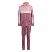 Adidas Stripe Poly Tracksuit Розово 