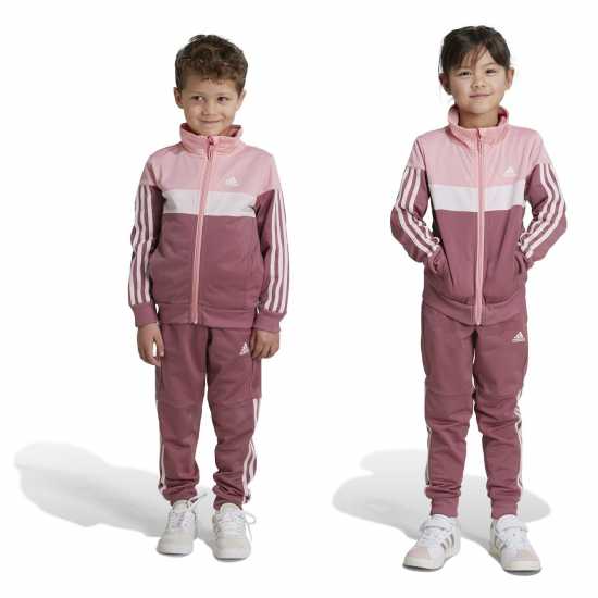 Adidas Stripe Poly Tracksuit Розово 