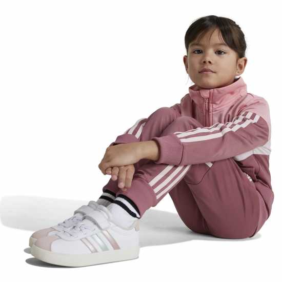 Adidas Stripe Poly Tracksuit Розово 