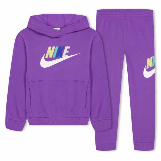 Nike Спортен Комплект Момичета Fleece Tracksuit Infant Girls  