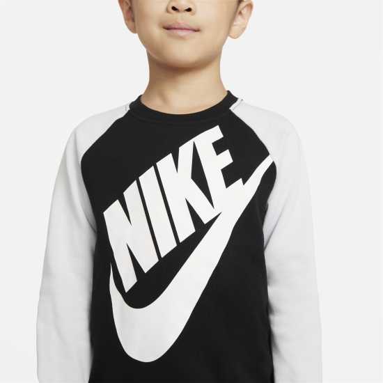 Nike Futura Crew Sweater And Bottoms Set Infant Boys Черно Детски спортни екипи