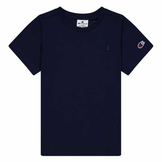 Champion Logo T-Shirt Juniors Морска синьо Детски тениски и фланелки