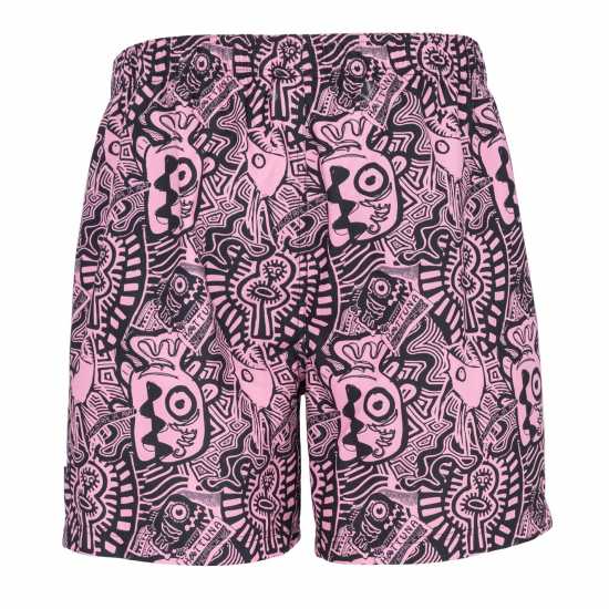 Hot Tuna Swim Shorts Розово печатне Мъжки къси панталони