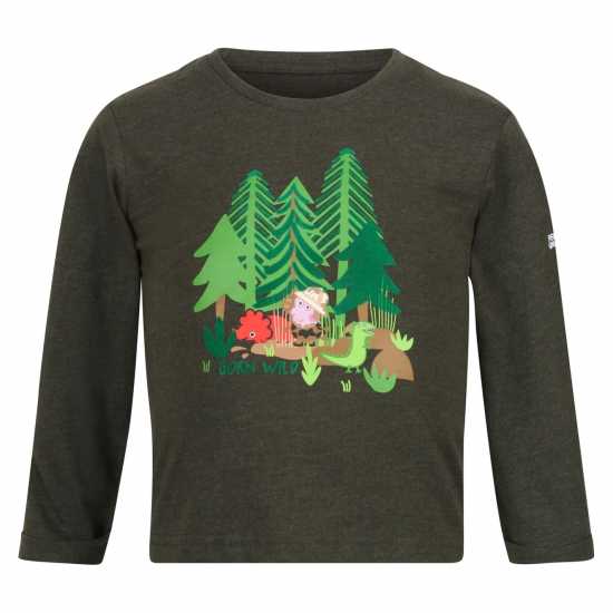 Тениска Regatta Peppa Pig Long Sleeve T Shirt Тъмно кафяво Детски тениски и фланелки