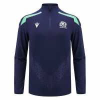 Macron Scotland Rugby Union Quarter Zip Sweatshirt 2024  