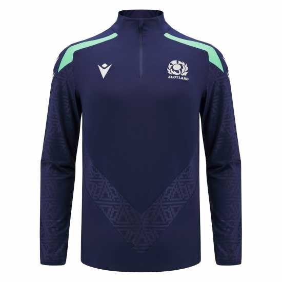 Macron Scotland Rugby Union Quarter Zip Sweatshirt 2024  