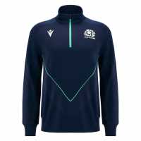 Macron Scotland Rugby Union Quarter-Zip Fleece 2024 Adult  