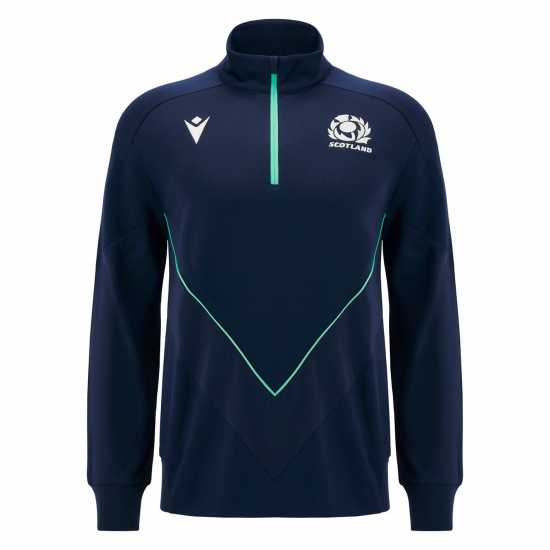 Macron Scotland Rugby Union Quarter-Zip Fleece 2024 Adult  