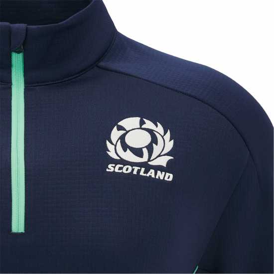 Macron Scotland Rugby Union Quarter-Zip Fleece 2024 Adult  