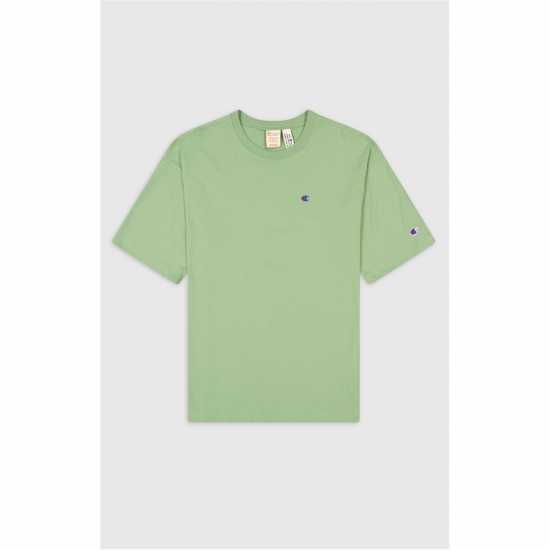 Champion Reverse Weave Box Fit T-Shirt Зелено Мъжки ризи