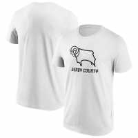 Мъжка Риза Derby County Fc Essential Logo T-Shirt Mens Бяло Футболни отбори и стоки