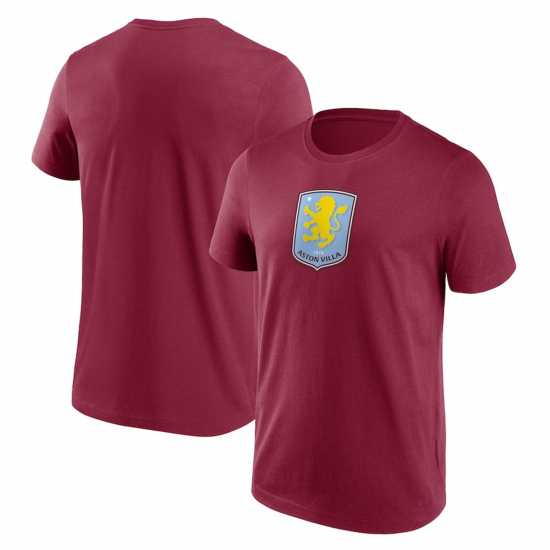 Мъжка Риза Aston Villa Fc Essential Logo T-Shirt Mens Кларет Футболни отбори и стоки